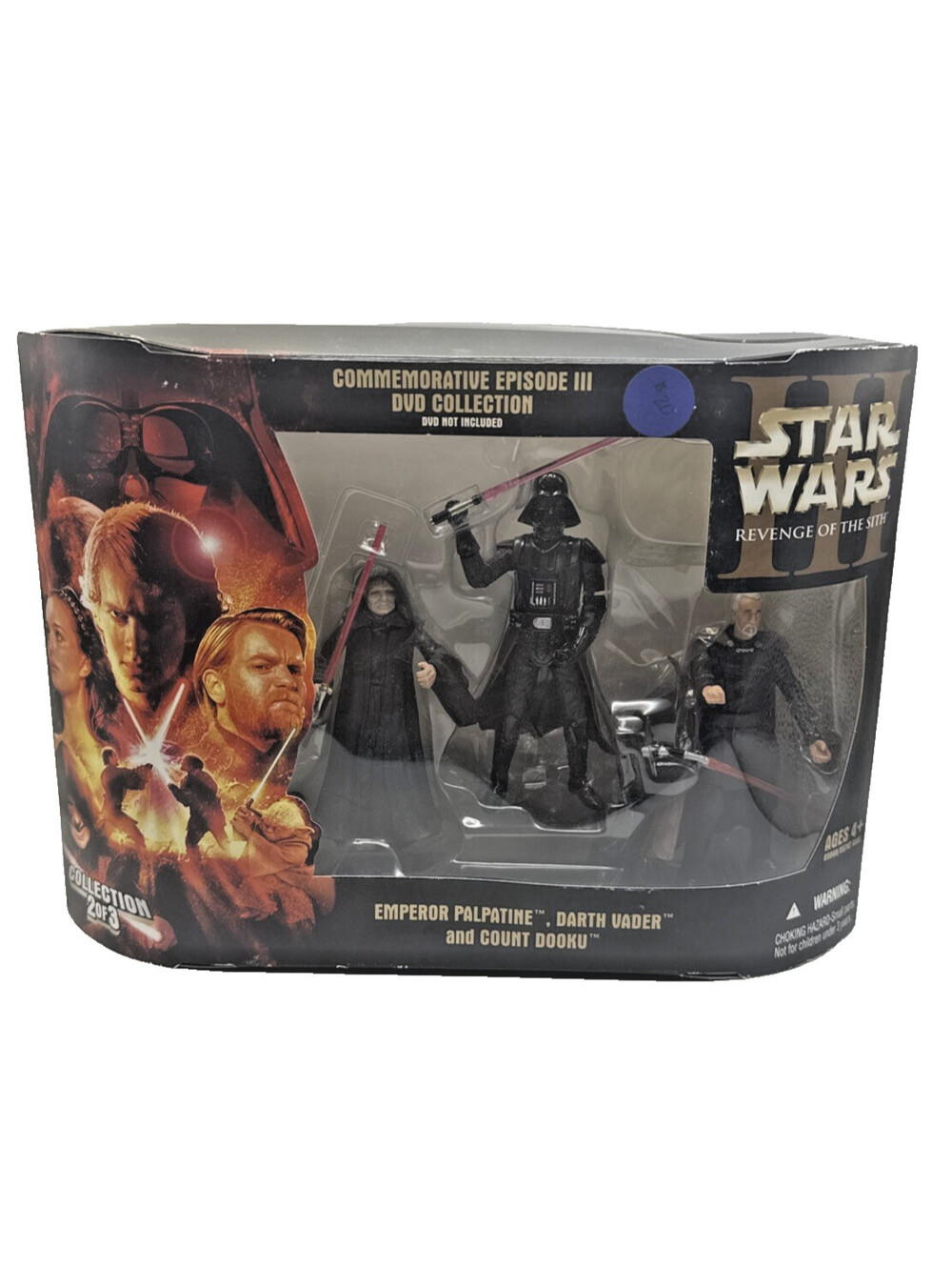 2005 Star Wars ROTS Sith Lords 3-Pack Vader Palpatine Dooku Hasbro Sealed
